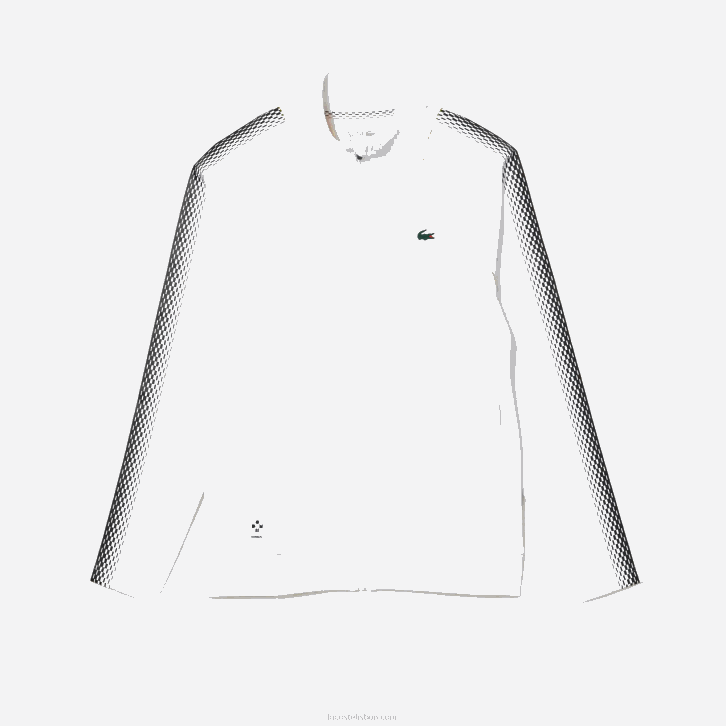 homens Lacoste branco amarelo wui tênis x daniil medvedev moletom com zíper 08D0311