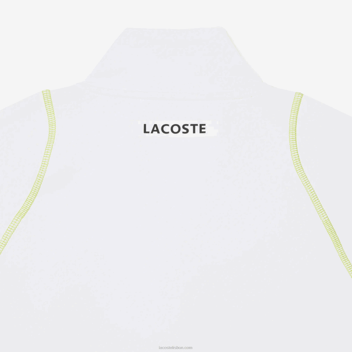 homens Lacoste branco amarelo wui tênis x daniil medvedev moletom com zíper 08D0311