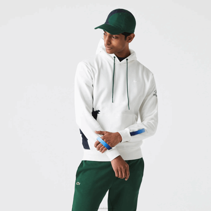 homens Lacoste branco azul marinho verde ppj moletom com capuz de algodão orgânico sport x theo curin 08D01124
