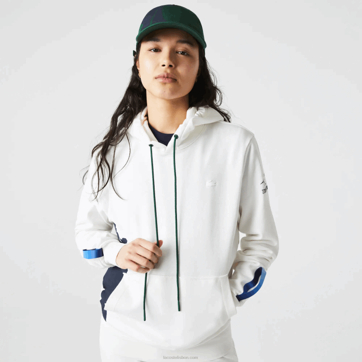 homens Lacoste branco azul marinho verde ppj moletom com capuz de algodão orgânico sport x theo curin 08D01124