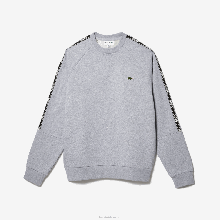 homens Lacoste chine cinza cca moletom de algodão 08D01246