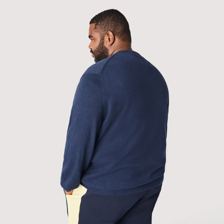 homens Lacoste chinelo azul 3gf suéter de algodão orgânico com decote em V 08D01325
