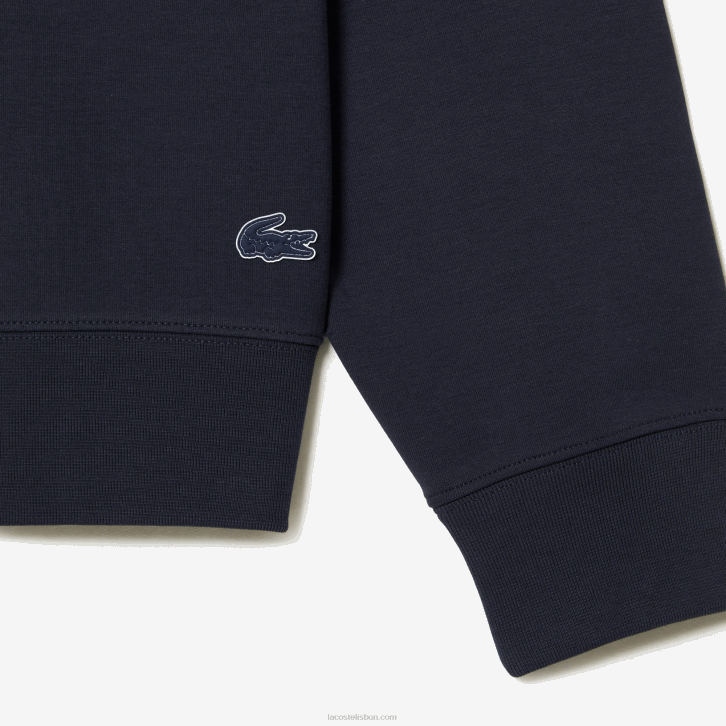 homens Lacoste kxe azul moletom de marca folgado 08D07