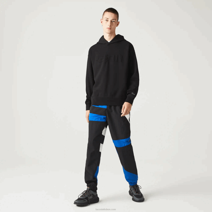 homens Lacoste preto 031 moletom com capuz solto 08D01053