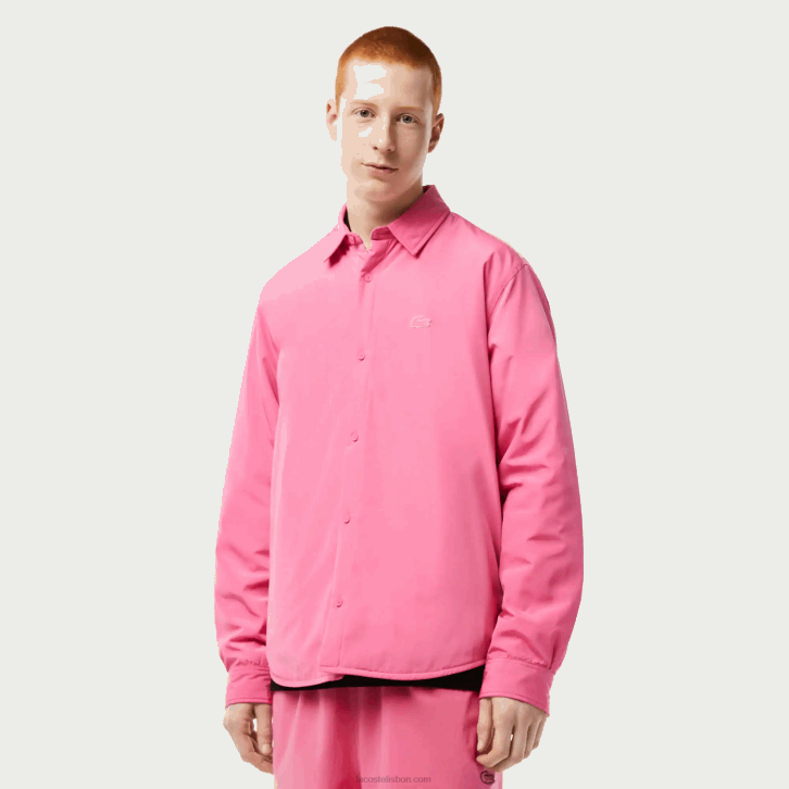 homens Lacoste rosa 2r3 camisola repelente de água 08D0498