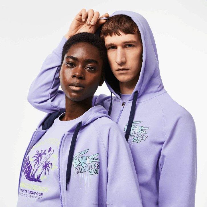 homens Lacoste roxo 3k0 moletom esporte miami edição aberta 08D0356