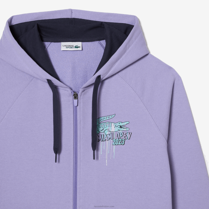 homens Lacoste roxo 3k0 moletom esporte miami edição aberta 08D0356