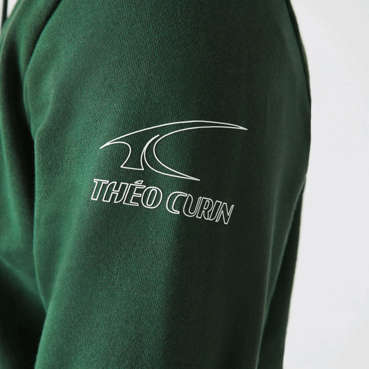 homens Lacoste verde azul marinho nl7 moletom com capuz de algodão orgânico sport x theo curin 08D01123