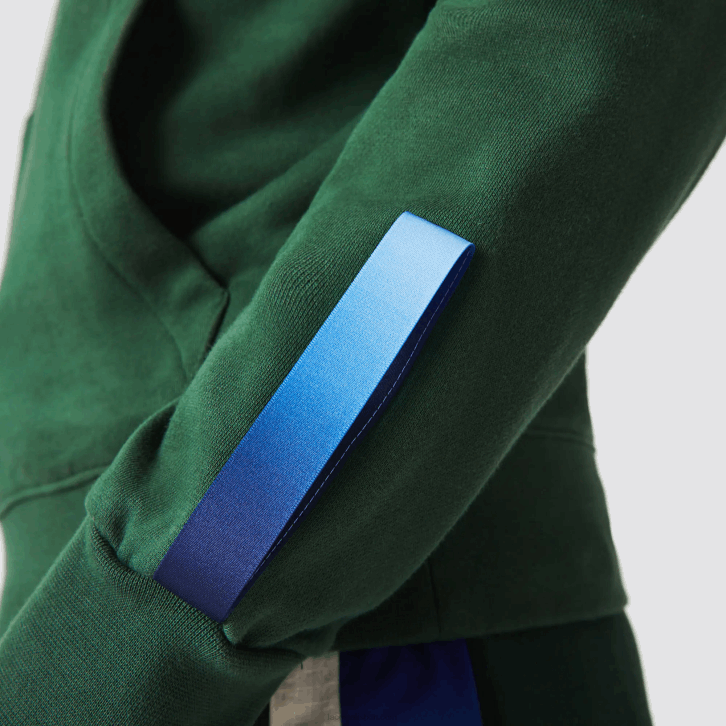 homens Lacoste verde azul marinho nl7 moletom com capuz de algodão orgânico sport x theo curin 08D01123