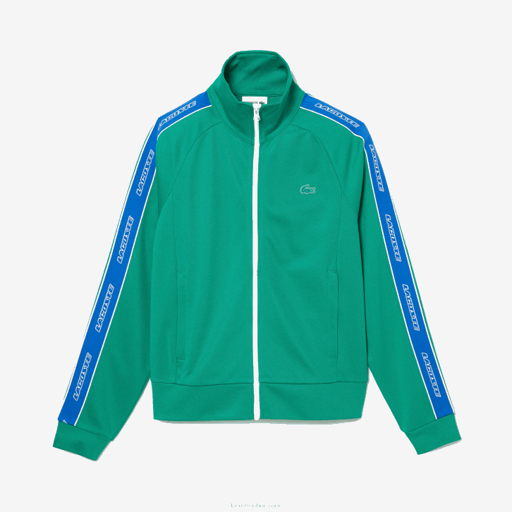 homens Lacoste verde hd2 moletom gola alta com zíper Heritage 08D01070