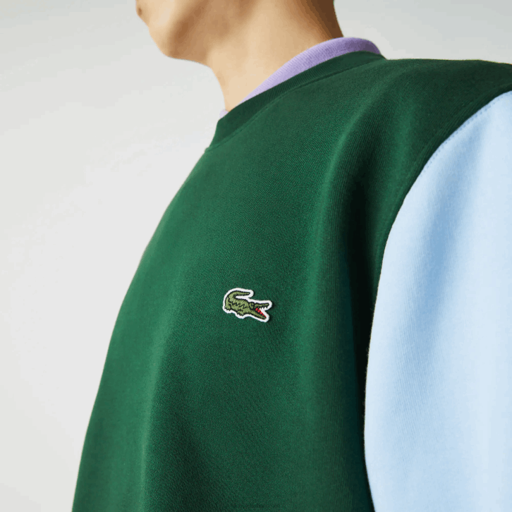 homens Lacoste verde preto azul ug6 moletom de lã escovado 08D01096