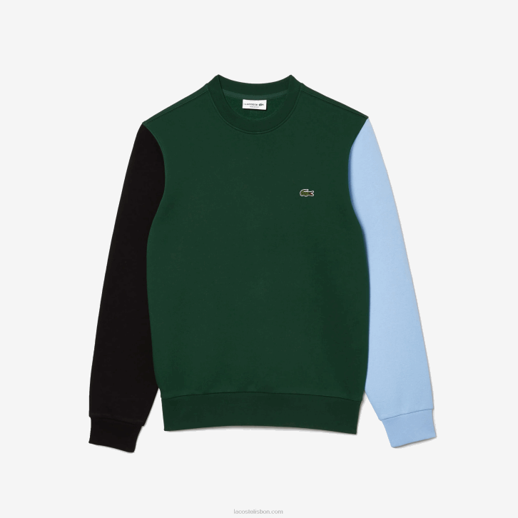 homens Lacoste verde preto azul ug6 moletom de lã escovado 08D01096