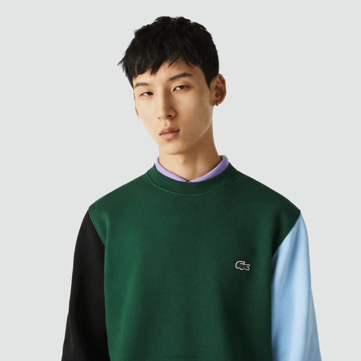 homens Lacoste verde preto azul ug6 moletom de lã escovado 08D01096
