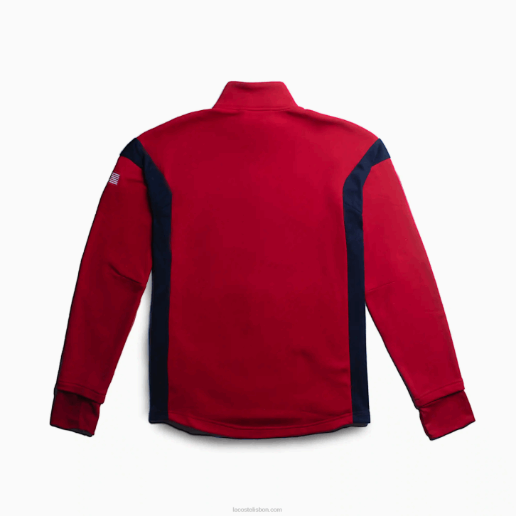 homens Lacoste vermelho azul marinho vermelho t61 moletom esporte 08D0371