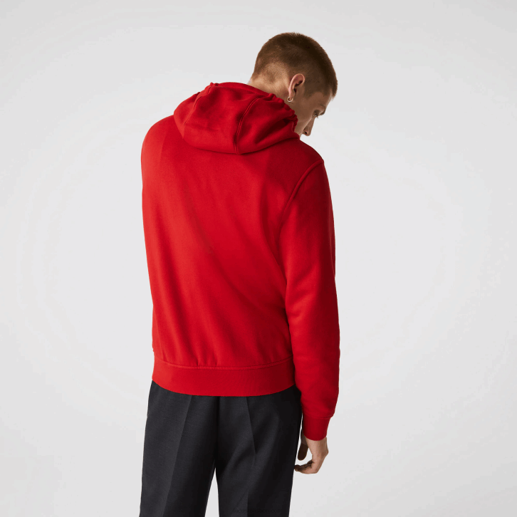 homens Lacoste vermelho e52 moletom esportivo leve bimatéria 08D0963