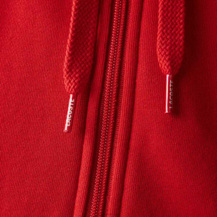 homens Lacoste vermelho e52 moletom esportivo leve bimatéria 08D0963
