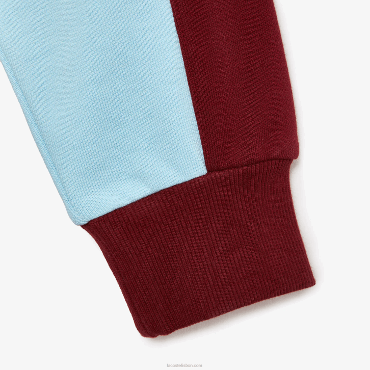 homensbranco bordeaux nfb moletom de algodão color block lacoste x wake ny badge 08D01183