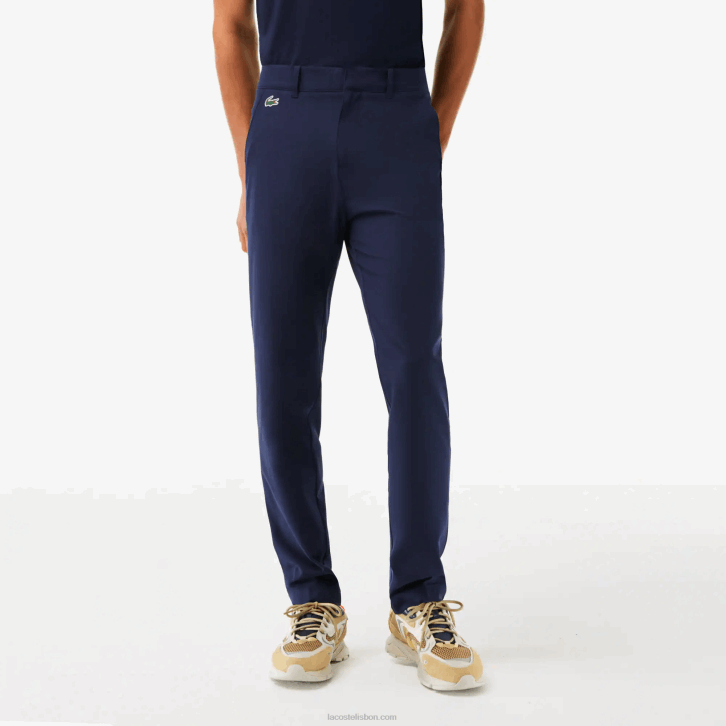 homens Lacoste azul marinho 166 calças de golfe esportivas 08D0422