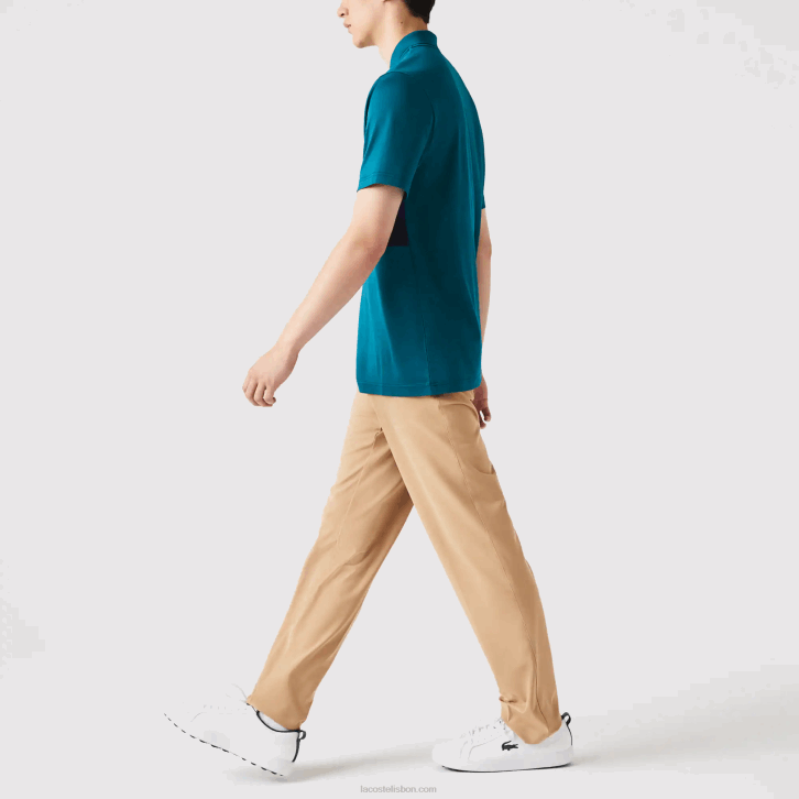 homens Lacoste bege 02s calças de golfe esportivas 08D0424