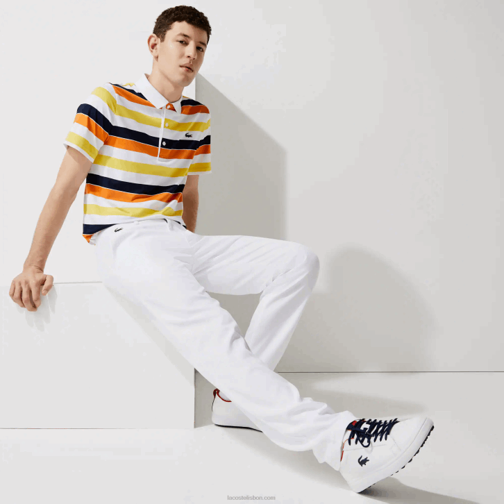homens Lacoste branco 001 calças chino esportivas de golfe 08D01641