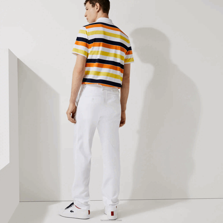 homens Lacoste branco 001 calças chino esportivas de golfe 08D01641