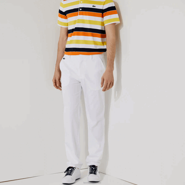homens Lacoste branco 001 calças chino esportivas de golfe 08D01641