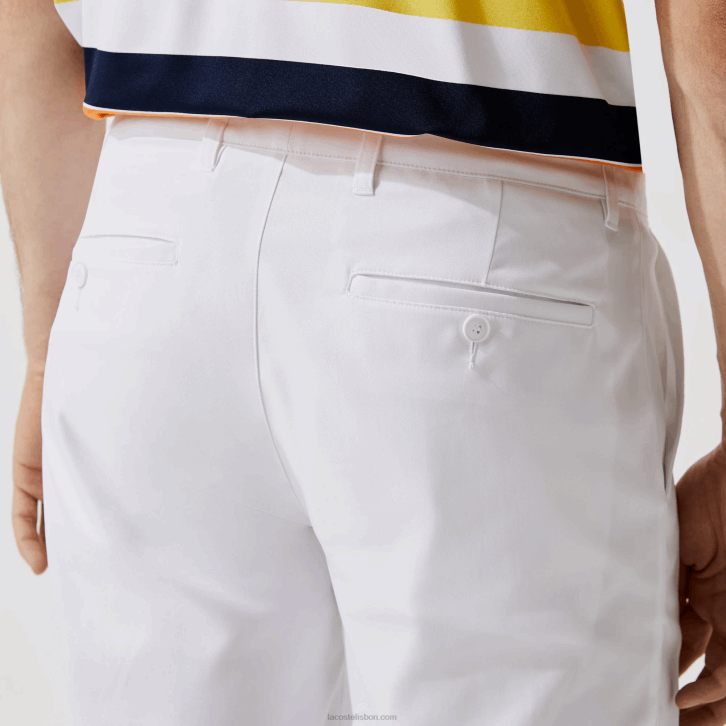homens Lacoste branco 001 calças chino esportivas de golfe 08D01641