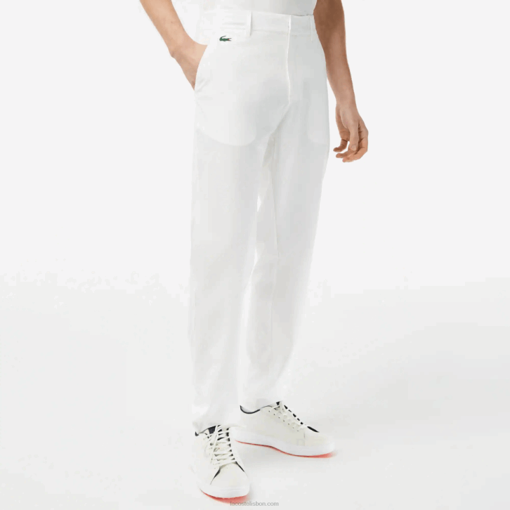 homens Lacoste branco 70v calças de golfe esportivas 08D0421