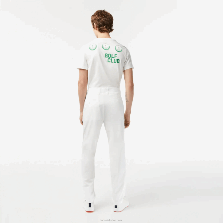 homens Lacoste branco 70v calças de golfe esportivas 08D0421