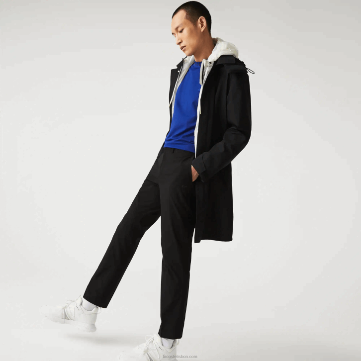 homens Lacoste preto 031 calça chino slim fit resistente a água 08D01588