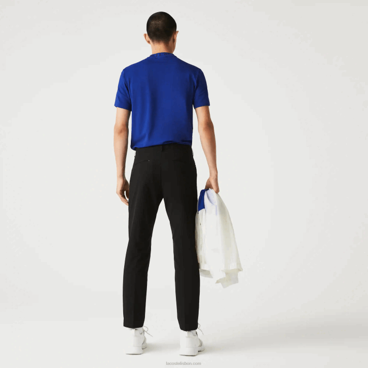 homens Lacoste preto 031 calça chino slim fit resistente a água 08D01588