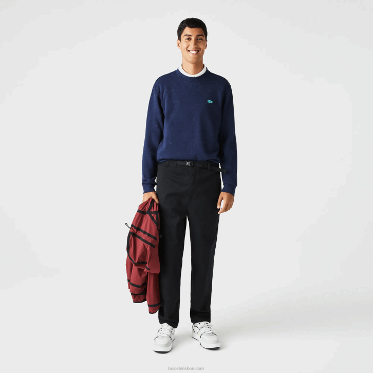 homens Lacoste preto 031 chino gabardine de algodão orgânico 08D01587