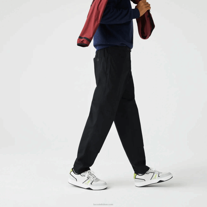 homens Lacoste preto 031 chino gabardine de algodão orgânico 08D01587