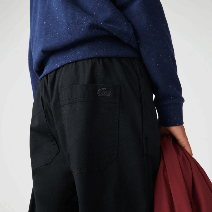 homens Lacoste preto 031 chino gabardine de algodão orgânico 08D01587