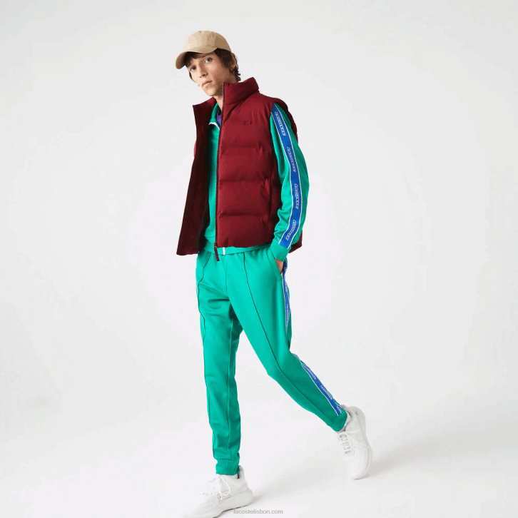 homens Lacoste bordeaux zs1 colete de capuz dobrável 08D01258