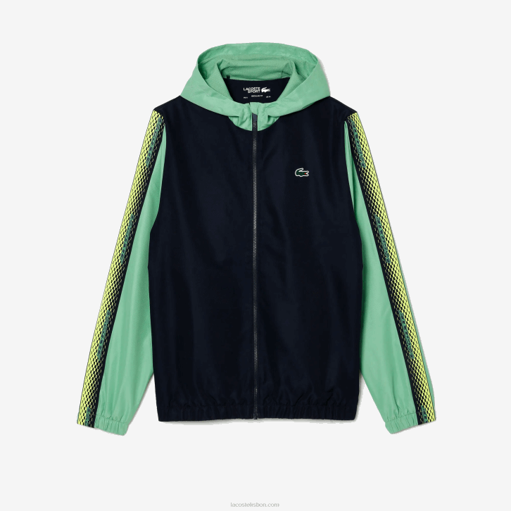 homens Lacoste azul marinho verde wti conjunto de tênis regular fit jogger 08D0343