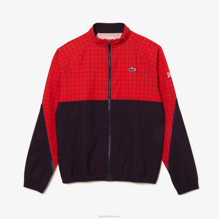 homens Lacoste bqs azul marinho vermelho conjunto jogger tênis x novak djokovic 08D0268