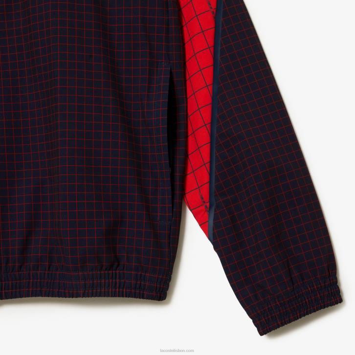 homens Lacoste bqs azul marinho vermelho conjunto jogger tênis x novak djokovic 08D0268