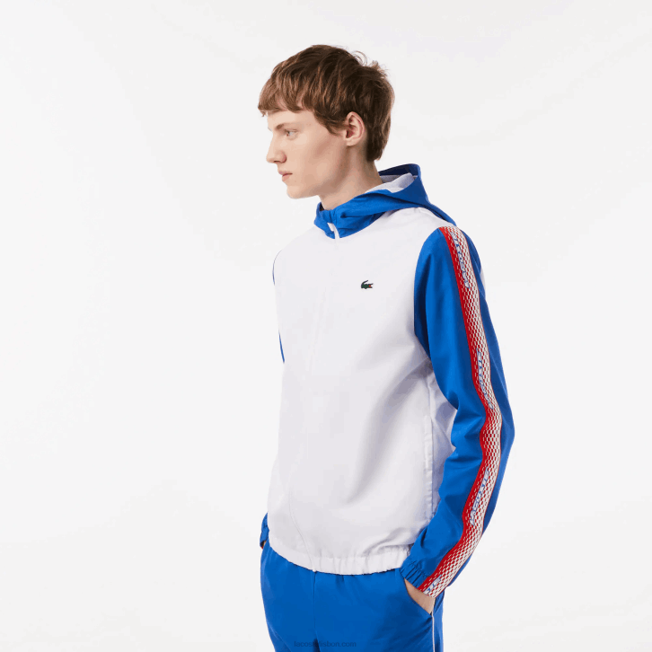 homens Lacoste branco azul branco wmi conjunto de tênis regular fit jogger 08D0341