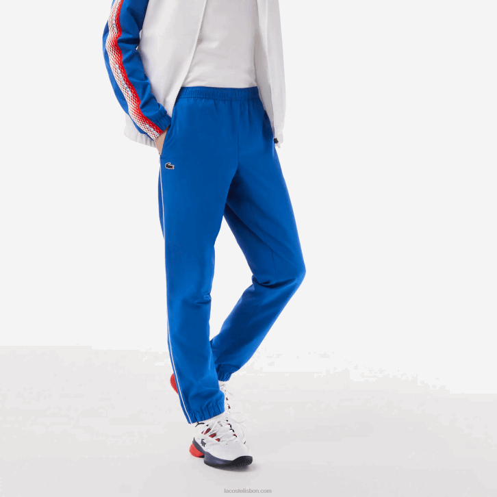 homens Lacoste branco azul branco wmi conjunto de tênis regular fit jogger 08D0341