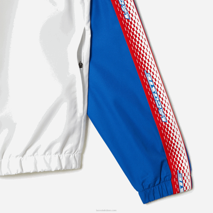 homens Lacoste branco azul branco wmi conjunto de tênis regular fit jogger 08D0341
