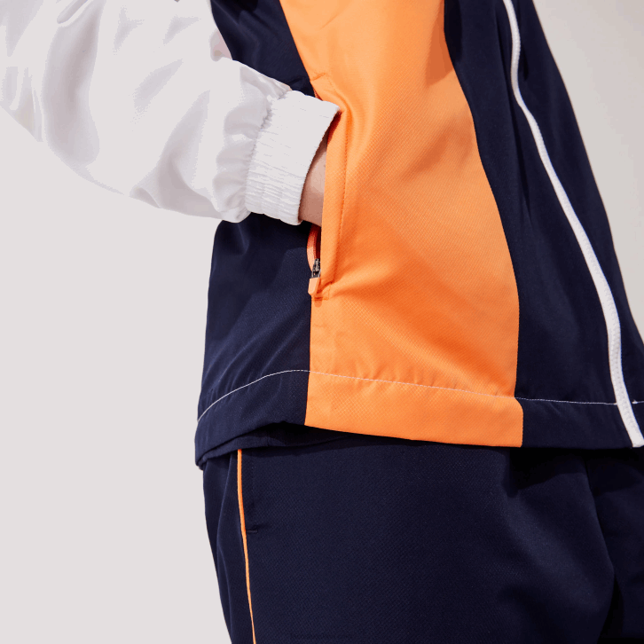 homens Lacoste branco laranja azul marinho 8ty agasalho colorblock de marca esportiva 08D01156