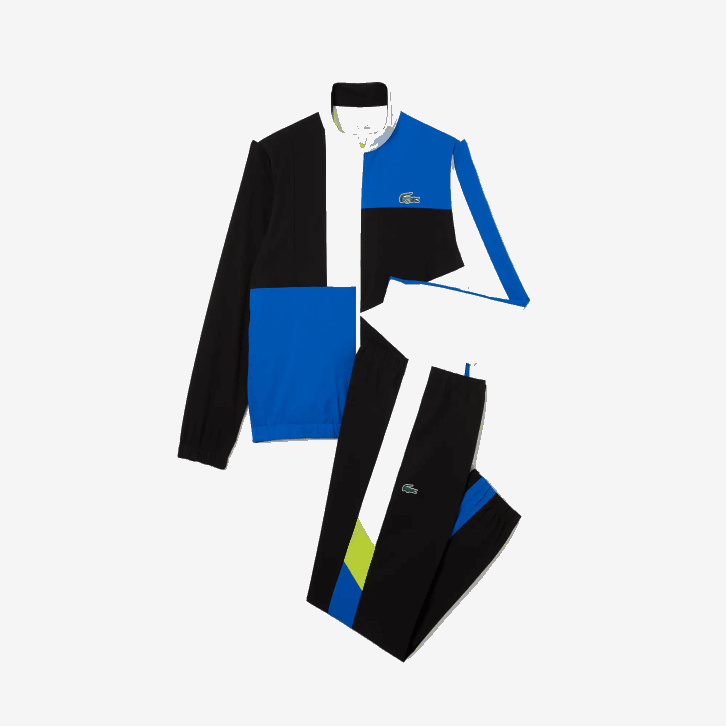 homens Lacoste branco preto azul amarelo l74 agasalho de tênis esportivo com estampa de crocodilo 08D01144