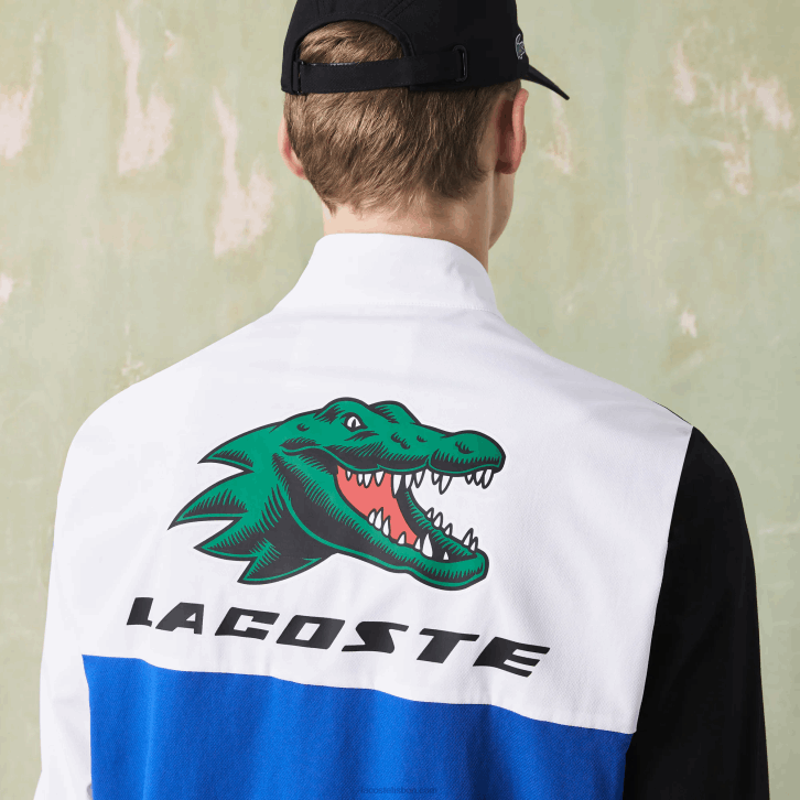 homens Lacoste branco preto azul amarelo l74 agasalho de tênis esportivo com estampa de crocodilo 08D01144