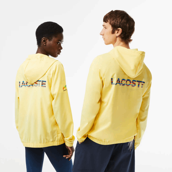 homens Lacoste amarelo 107 jaqueta esporte miami edição aberta 08D0397