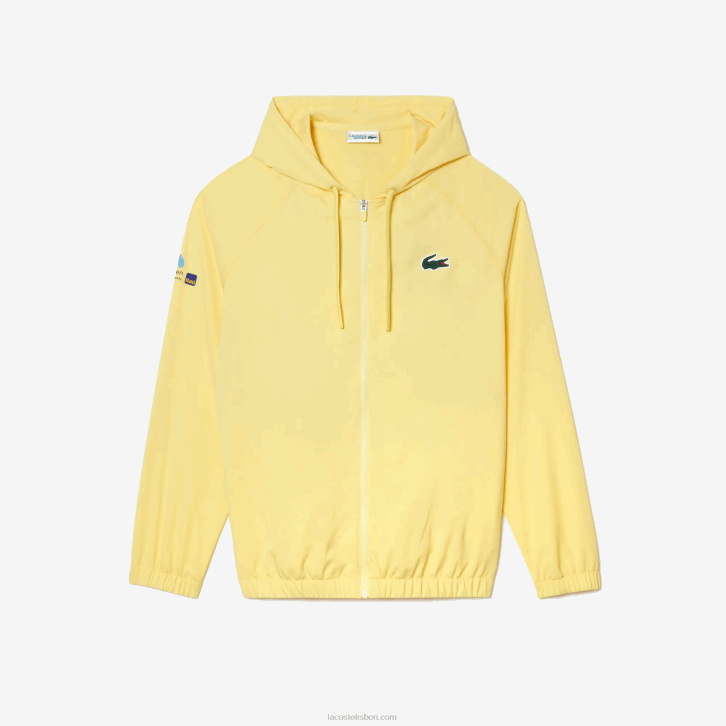 homens Lacoste amarelo 107 jaqueta esporte miami edição aberta 08D0397