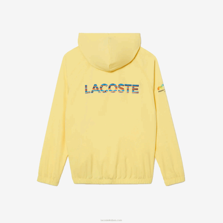 homens Lacoste amarelo 107 jaqueta esporte miami edição aberta 08D0397