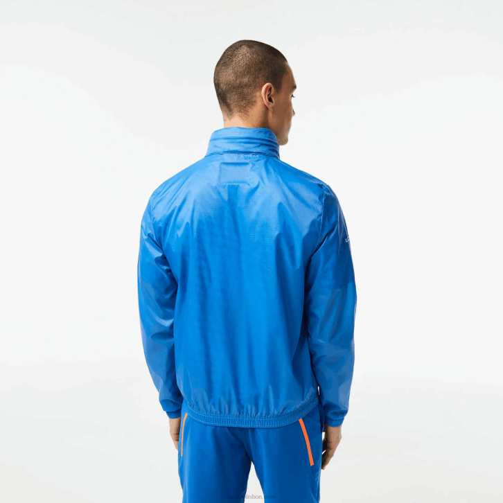 homens Lacoste azul l99 jaqueta tênis x novak djokovic com zíper 08D0402