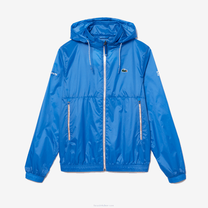 homens Lacoste azul l99 jaqueta tênis x novak djokovic com zíper 08D0402
