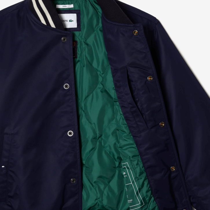 homens Lacoste azul marinho 166 jaqueta de pelúcia 08D0383